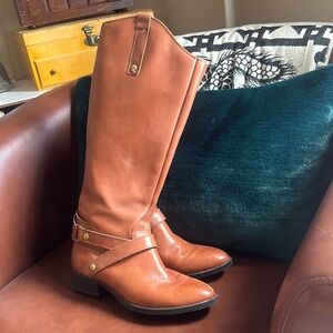 Brown Leather Riding Boots